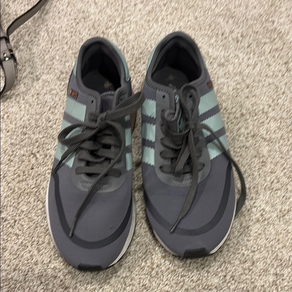 Adidas Womens  Gray and Blue Sneakers